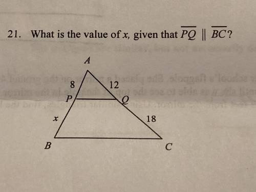 FOR 15 PTS! I RLLY NEED HELP! never seen this stuff in my life. What is the value of x, given that