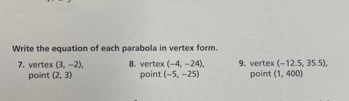 How do you solve and answer questions 7,8, and 9?