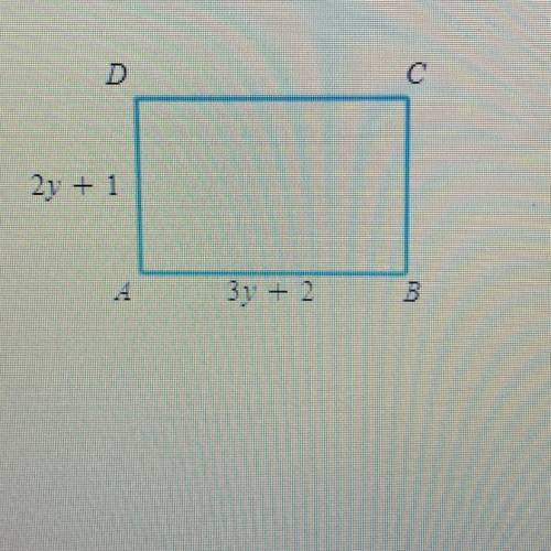 The perimeter of the rectangle below is 106 units. Find the length of side CD

Write your answer w