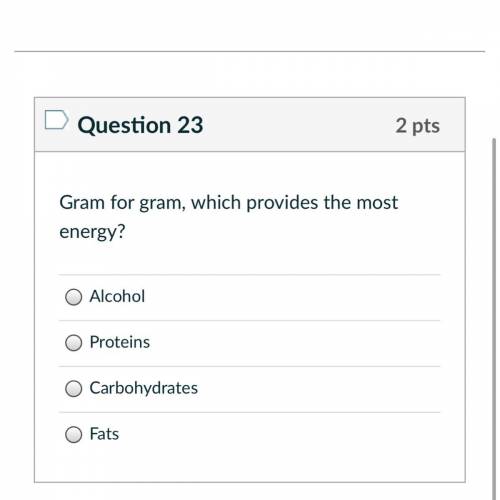 Gram for gram, which provides the most energy?