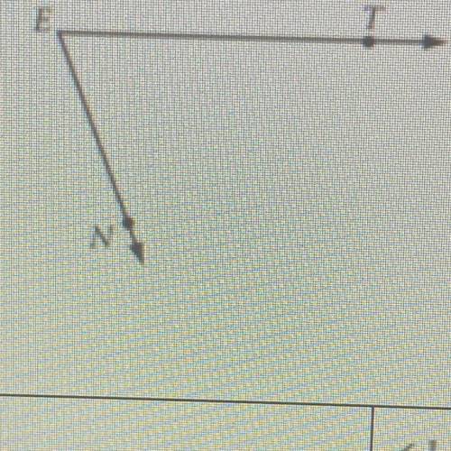 Name each angle in 3 different ways.