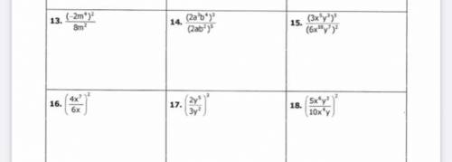 Directions:Simplify the following monomials.SHOW ALL STEPS!

ANYONE PLEASE HELP ME I REALLY NEED T