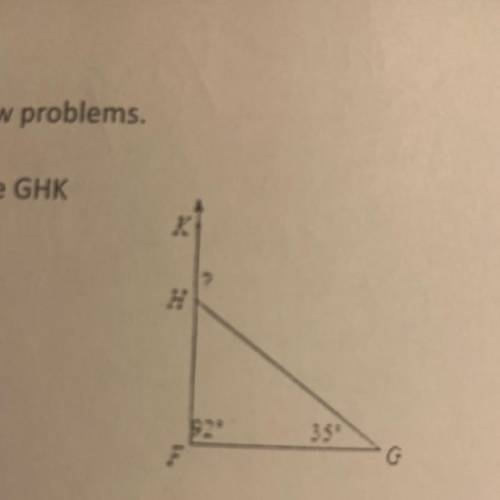 1. Find the measure of angle GHK