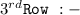 \pink{3}^{rd}\mathtt{Row\ :-}