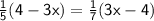 \large\sf\frac{1}{5} (4 - 3x) =  \frac{1}{7} (3x - 4) \\