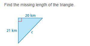 Find the missing length of the triangle.