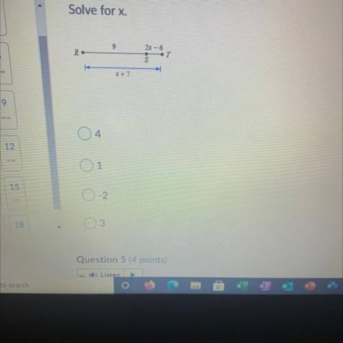 Solve for X
4
1
-2
3