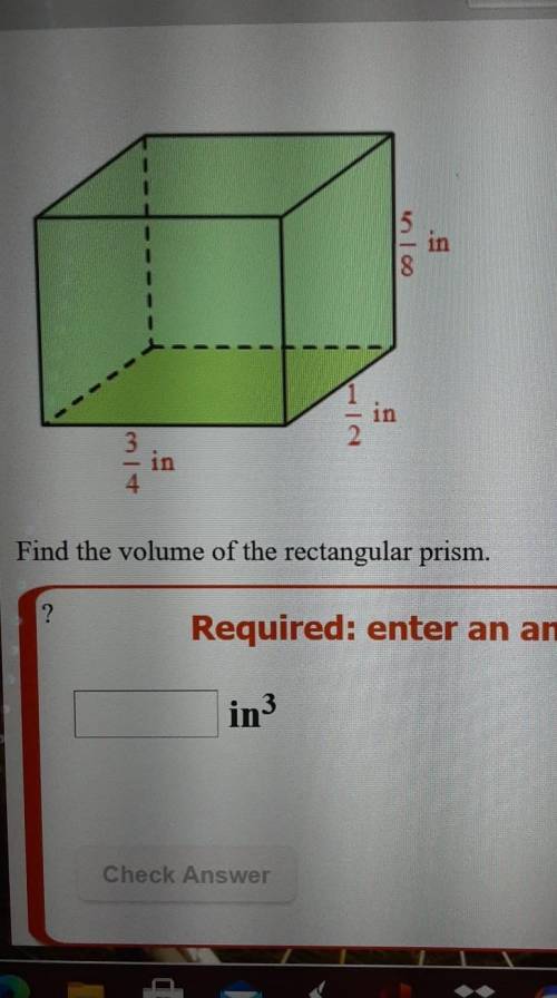 Fine the volume of a rectangular prism