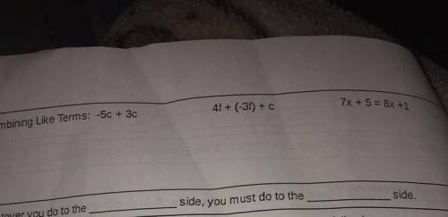 Combining like terms￼