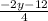 \frac{-2y-12}{4}