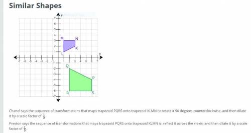 Part B

Complete the table to find the rule for the rotation, the coordinates of trapezoid PQRS, a