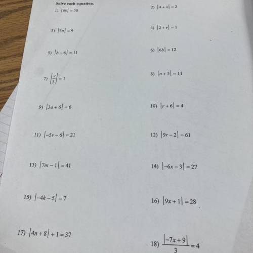 Please solve these following problems and show the work please and thanks! Photo for reference!

1