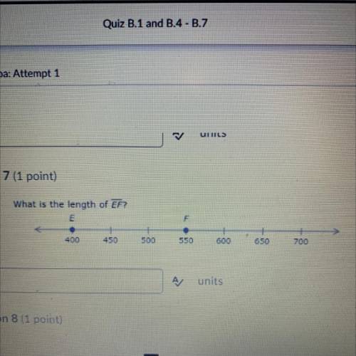 What is the length of EF?
.