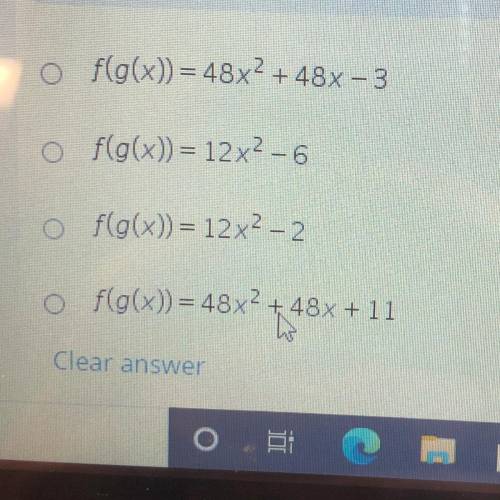 If f(x) = 3x^2 - 1 and g(x)= 4x + 2, then what is f(g(x))?