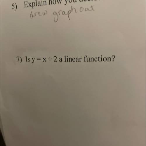 Is y = x+2 a linear function?