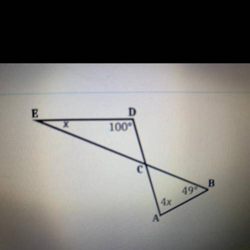 Find the value of x in each case.