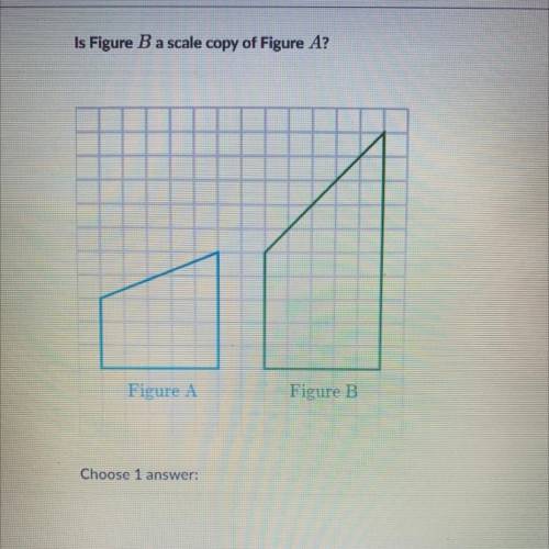 Is figure B a scaled copy of figure A
