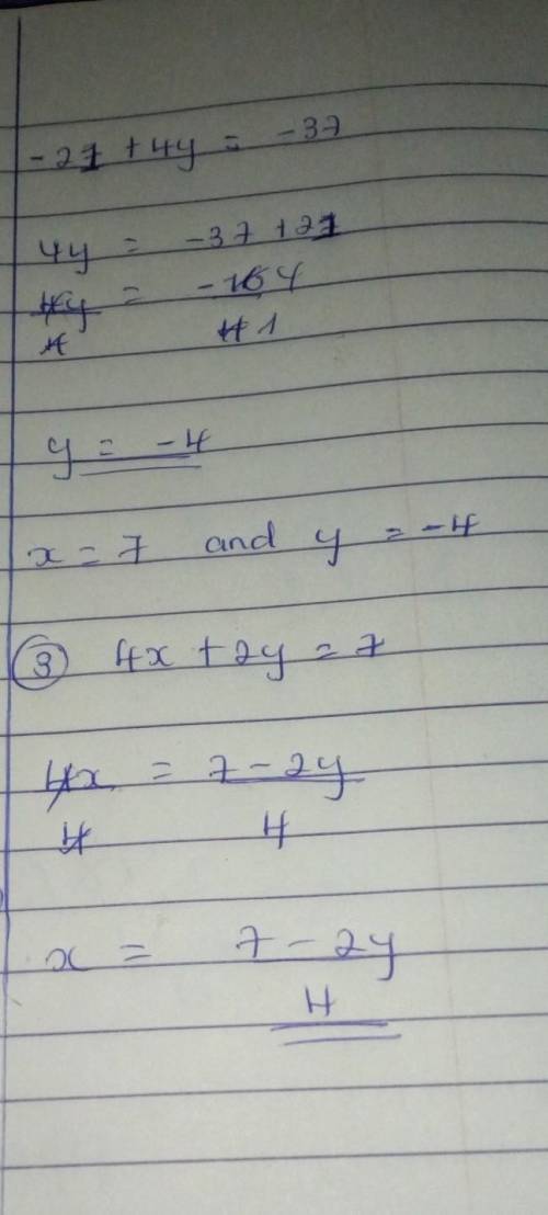 40 POINTS PLEASE HELP

(Report if cap)
1. Consider the system of equations
5x + y = 31
-3x + 4y = -