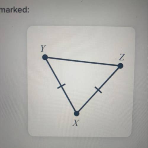 What segment is equal in length to the segment XZ? 
PLEASE HELP