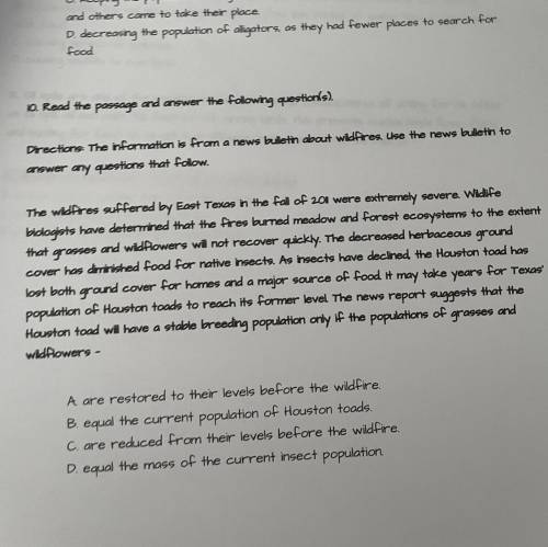 10. Read the passage and answer the following question(s).

Directions: The information is from a