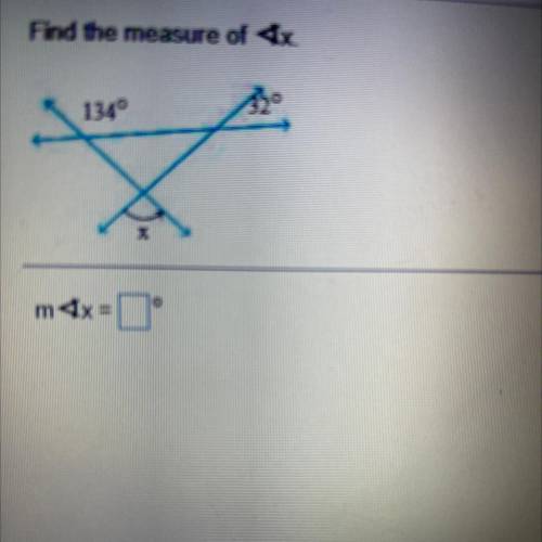 Find the measure of angle x