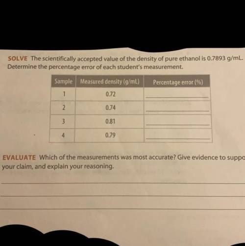 EVALUATE Which of the measurements was most accurate? Give evidence to support

your claim, and ex