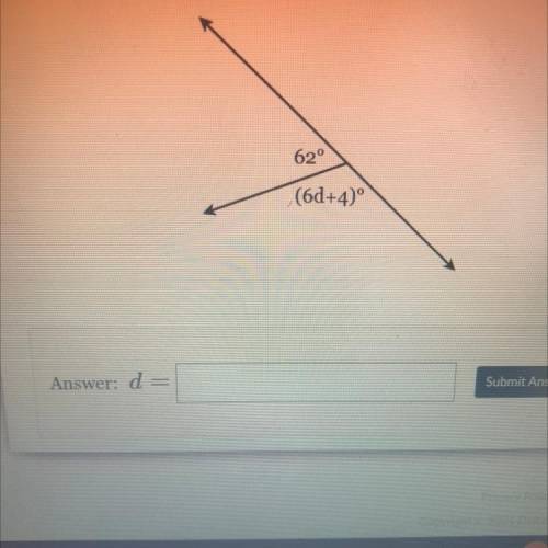 Solve for the value of d.