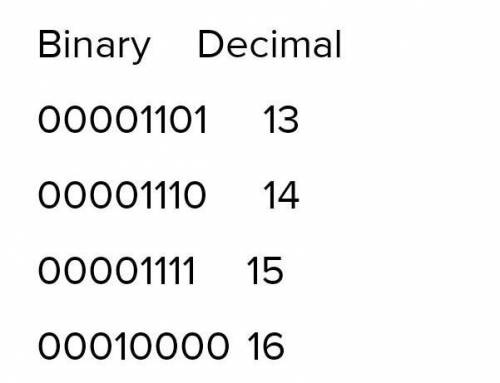 What decimal number is represented by the binary number 00000101