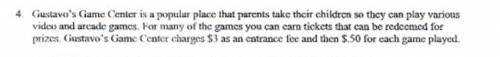 pleaseee help context is down below $3 is the entrance fee while $.50 is for each game played that'