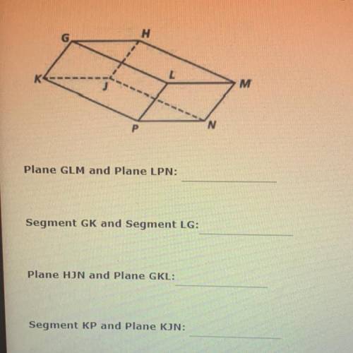 Help!

Make sure to specify whether the intersection is a point, segment, plane, etc. For example,
