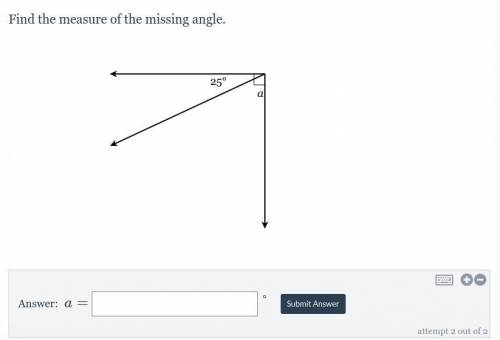 Find the measure of the missing angle.