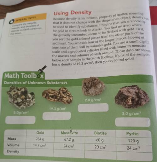 6th Grade Science question on Mass, Volume, and Density!! I've tried and tried and I can't figure i