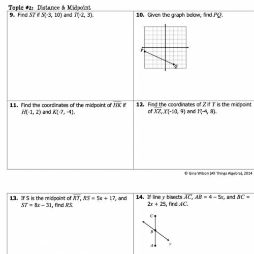 Distance & Midpoint Help