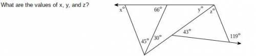 What are the values of x,y, and z?