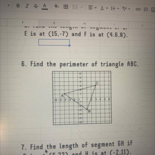 Find the perimeter of triangle ABC