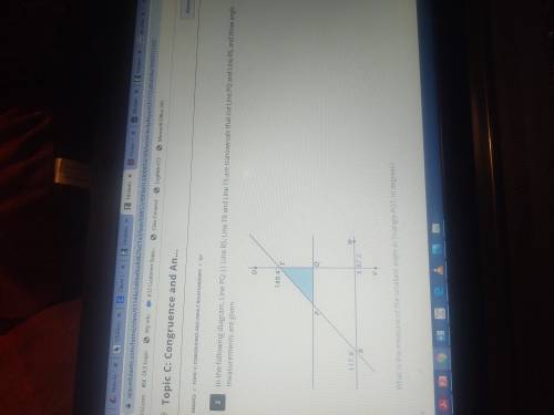 In the diagram line PQ line RS line TR and line TSR transversals that cut line PQ in line RS and th