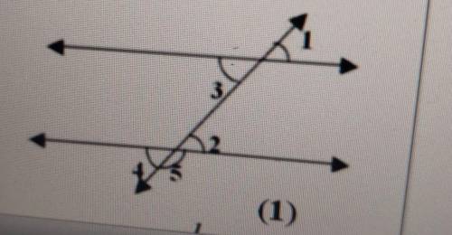 In the given figure, the alternate interior angles are A: 2,1 B: 2,3 C: 2,4 D: 2,5