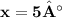 \bf{x=5°}