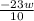 \frac{-23w}{10}