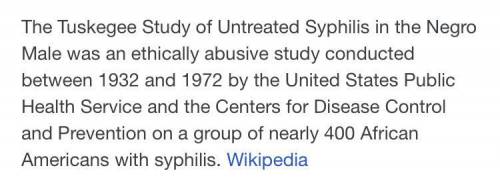 What is the Male Negro with Untreated Syphilis? Explain
