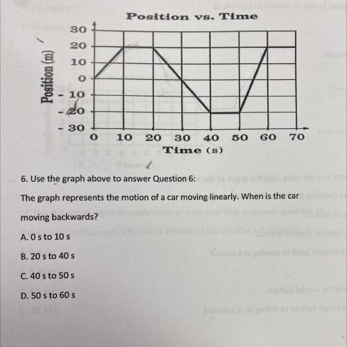 Position vs. Time

30
20
10
Position (m)
10
- 20
- 30
o
10 20
30
40 50
Time (s)
60
70
6. Use the g