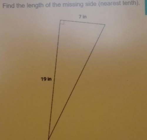 What's the missing side of this triangle