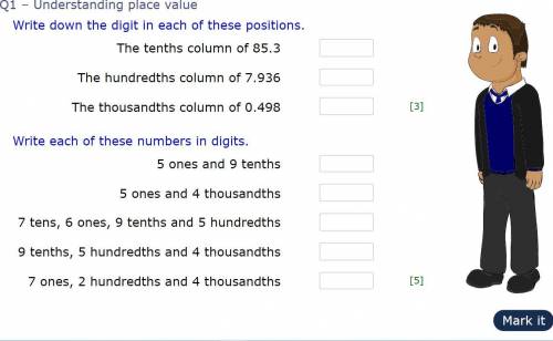 Hello! I need your Guys help, on Decimal Place value Questions.

The First Page of questions will