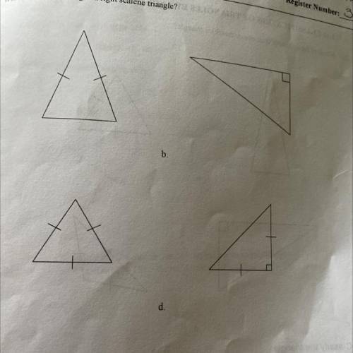 Which of the following is a right scalene triangle