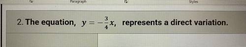 Starting at the origin (0,0) describe the next step in graphing the direct variation equation?