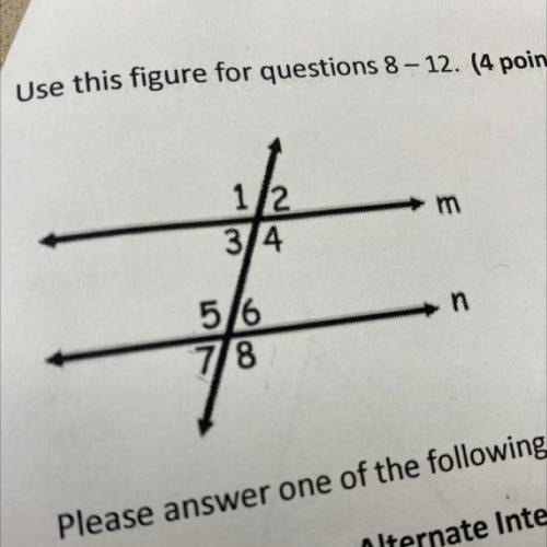 What type of angles is 1 and 3