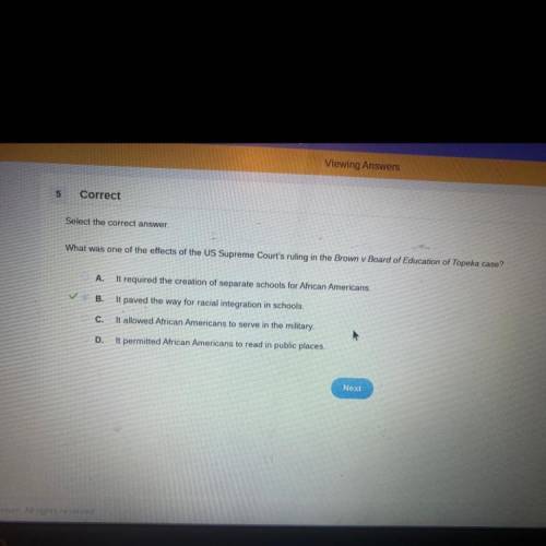 Select the correct answer.

What was one of the effects of the US Supreme Court's ruling in the Br