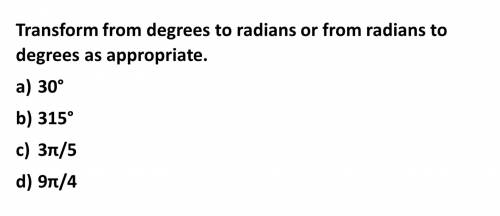 Trigonometric Ratios:
Radians, sexagesimal degrees, and trigonometric ratios.
Exercise 1