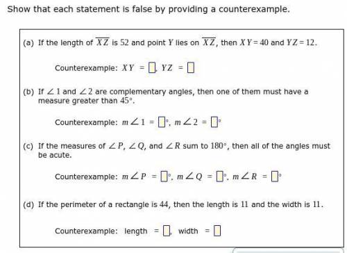 Show that each statement is false by providing a counterexample
