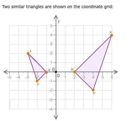 HELP ME PLS

Which set of transformations has been performed on triangle ABC to form triangle A′B′